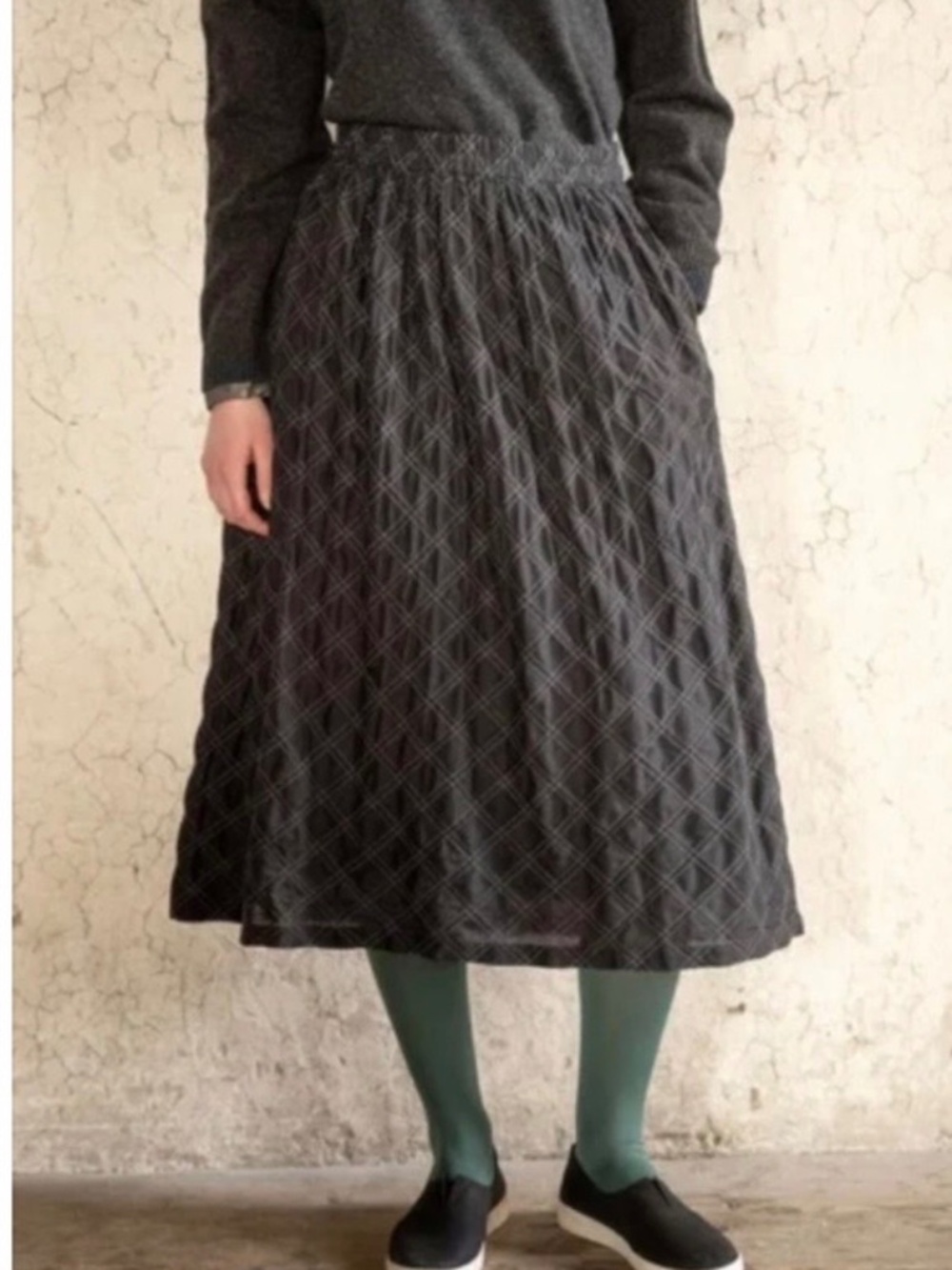 Gudrun Sjoden gray-black Helga skirt XL
